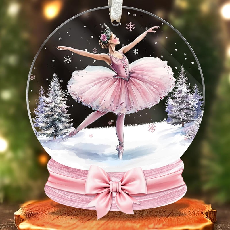 MAPDTWO Ballerina Ornament - Ballerina Ornaments for Christmas Tree - Dance Ornament - Ballet Gifts for Girls, Kids - Ballet Dancer Gifts - Acrylic Christmas Ornament 2025 - Image 1